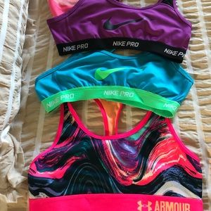 Girls sports bras